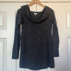 Splendid Grey Cowl Neck Long Sleeve Top